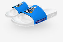 Load image into Gallery viewer, GZ WHITE-ROYAL/ NAVY STATE CHAMP WOMEN'S SLIDES