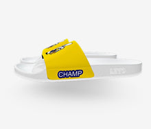 Load image into Gallery viewer, GZ WHITE-GOLD/ NAVY STATE CHAMP WOMEN'S SLIDES