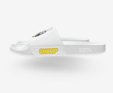 Load image into Gallery viewer, GZ white- Blue/Gold WOMEN'S SLIDES