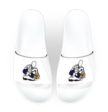 Load image into Gallery viewer, GZ WHITE-CHS TIGERS BLUE FONT WOMEN&#39;S SLIDES
