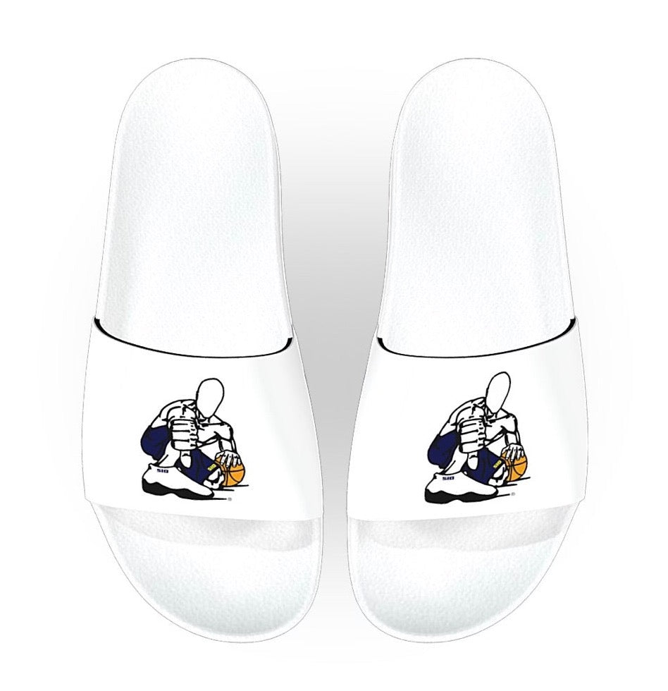 GZ WHITE-CHS TIGERS YELLOW FONT YOUTH SLIDES