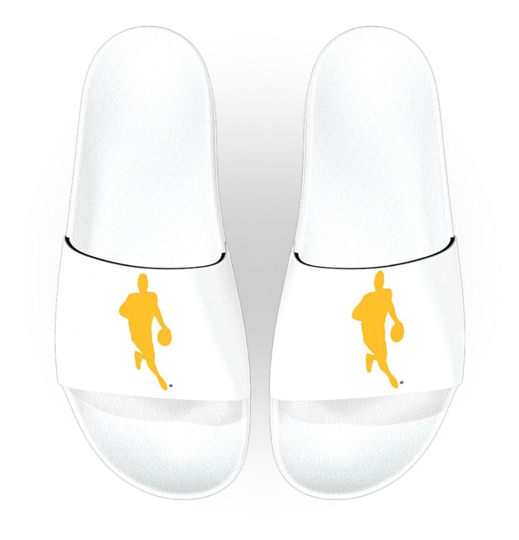 CUSTOMIZE - GZ WHITE-GOLD SLIDES