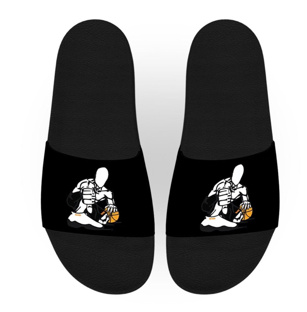 CUSTOMIZE - GZ BLACK-BLACK/ GOLD SLIDES