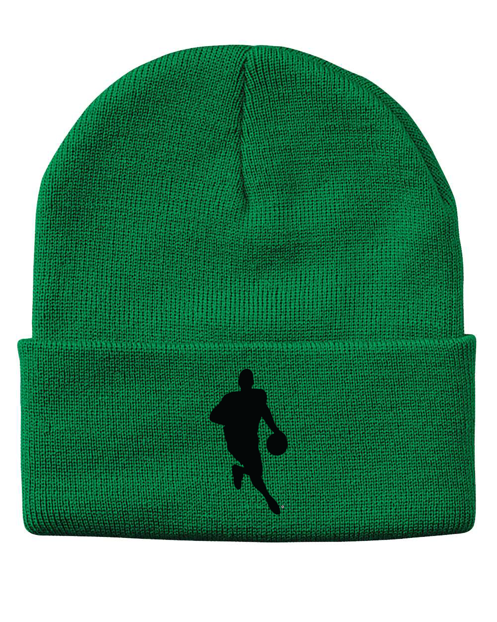 KELLY GREEN W.L.A.B. BLK EMBROIDERY CUFFED BEANIE