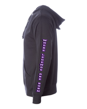 Load image into Gallery viewer, BLK GROUND ZERO PURPLE UNISEX MIDWEIGHT HOODED SWEATSHIRT
