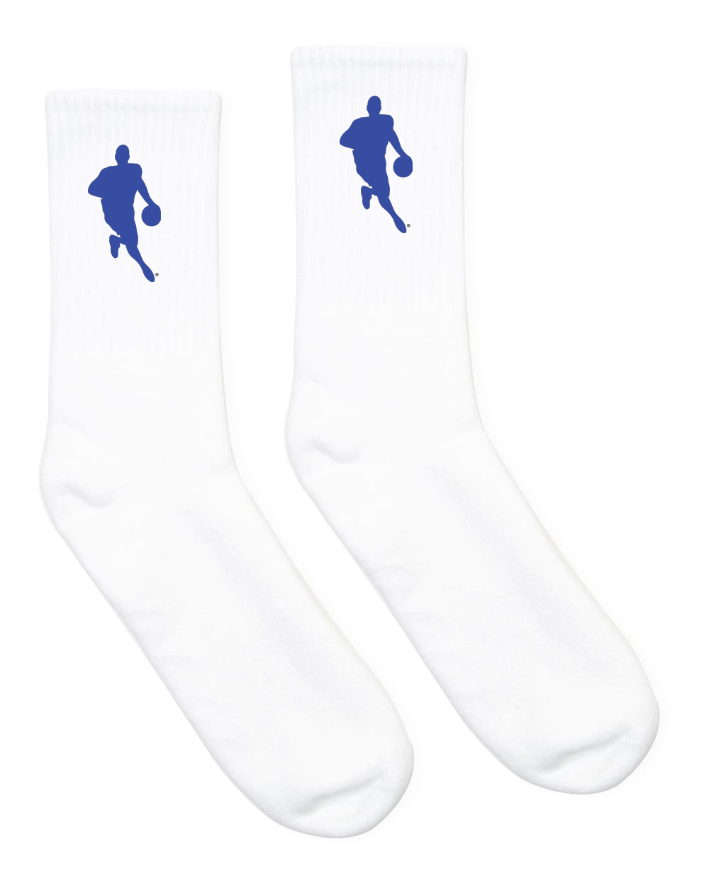 WHITE W.L.A.B. ROYAL BLUE SOCKS