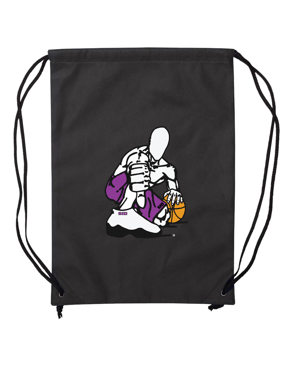 BLK SID PURPLE DRAWSTRING BACKPACK