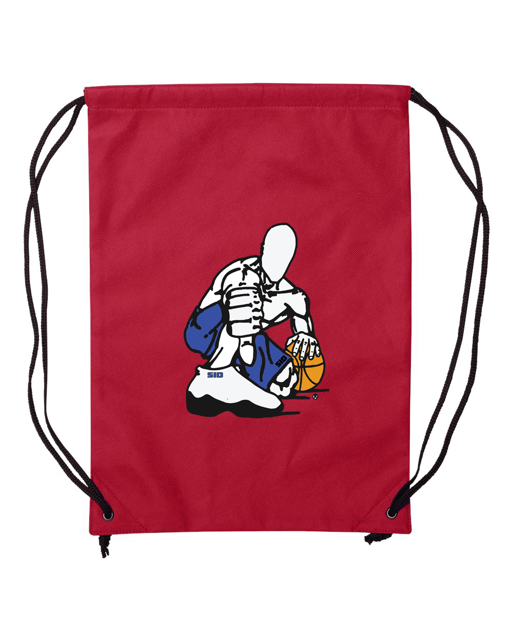 RED SID BLUE DRAWSTRING BACKPACK